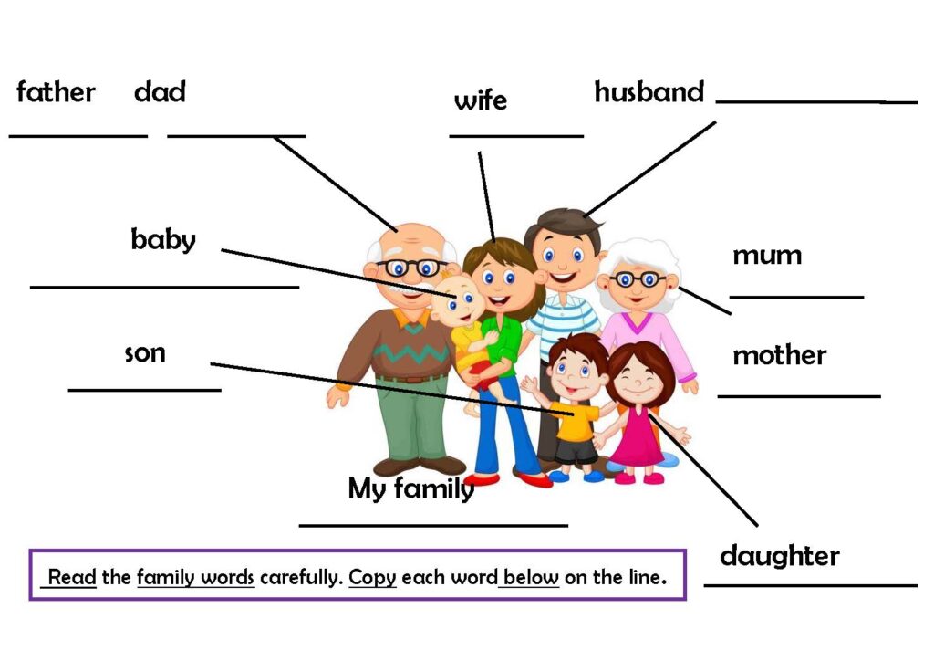 family words sample