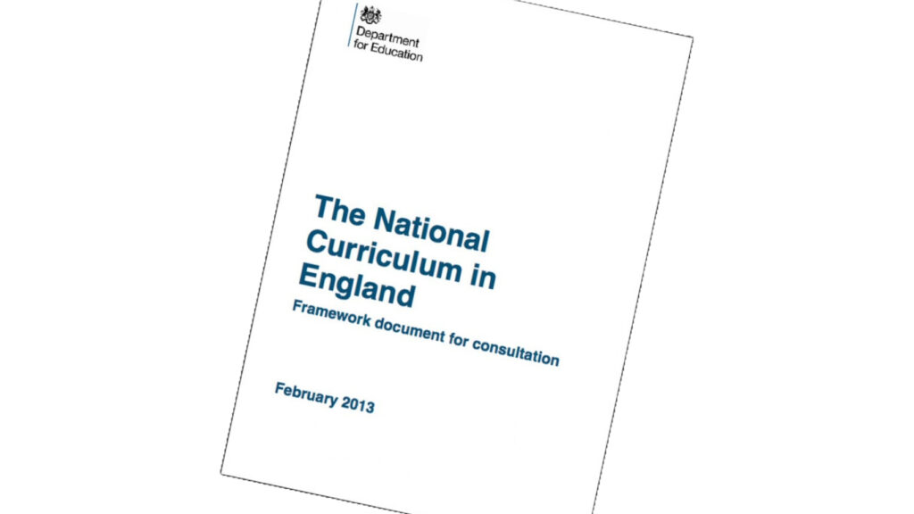 The National Curriculum in England, Framework for consultation.