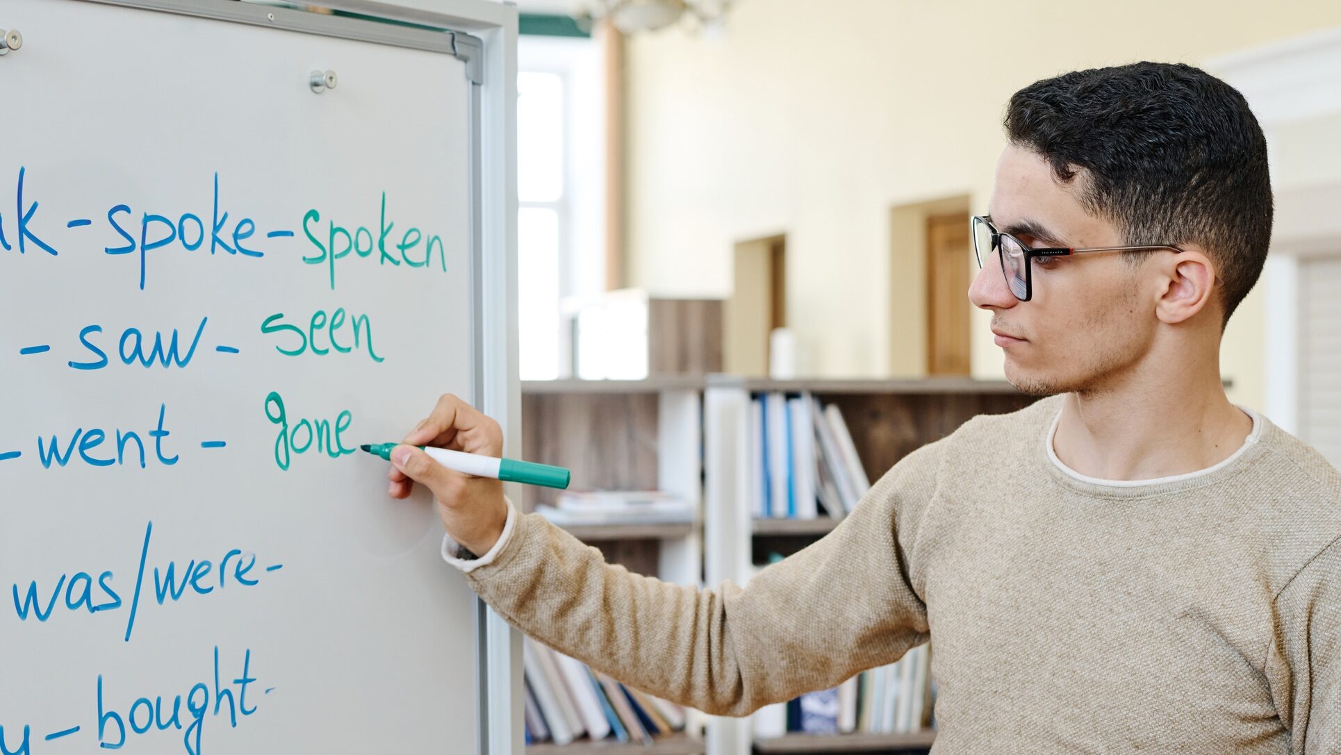 Man Learning English